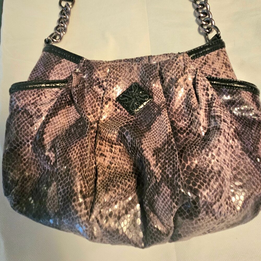 Simply Vera-Vera Wang Snakeskin Look Purse Like New!